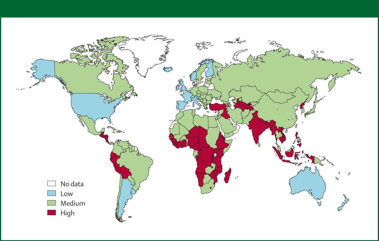 Figure 7: National risk of zinc deficiency in children under 5 years